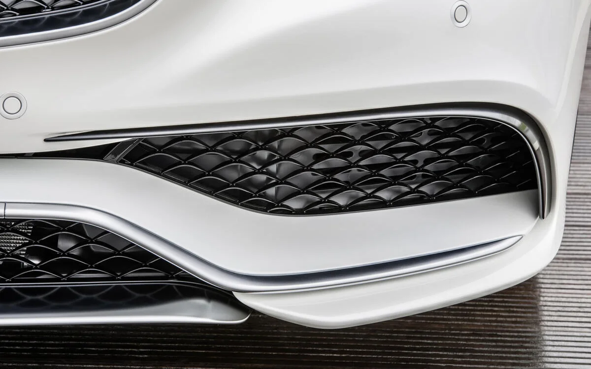 Front bumper cover on a Mercedes-Benz — collision repair at Alfa Garage Miami