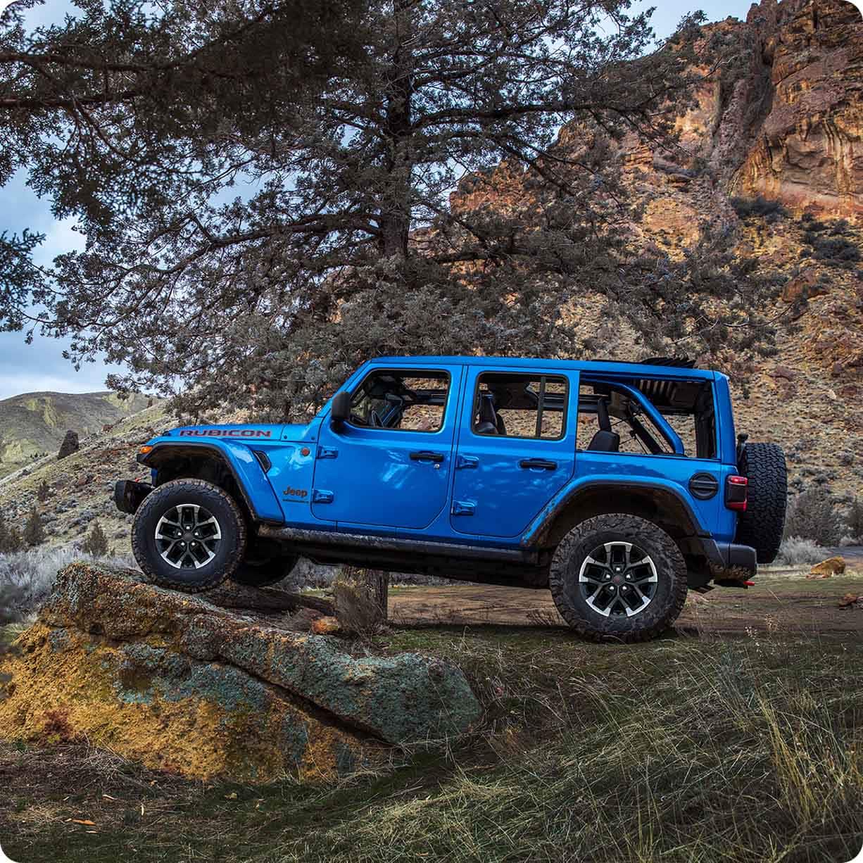 Jeep Wrangler on the trail